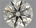 Natural Diamond 0.57 Carats, Round with Excellent Cut, K Color, VS2 Clarity and Certified by IGI