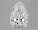 Natural Diamond 6.03 Carats, Pear with  Cut, E Color, VS2 Clarity and Certified by GIA