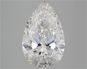 Picture of Natural Diamond 6.03 Carats, Pear with  Cut, E Color, VS2 Clarity and Certified by GIA