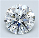 Natural Diamond 2.03 Carats, Round with Excellent Cut, F Color, VVS2 Clarity and Certified by GIA