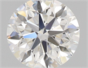 Natural Diamond 0.42 Carats, Round with Excellent Cut, F Color, IF Clarity and Certified by GIA