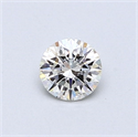 Natural Diamond 0.40 Carats, Round with Excellent Cut, H Color, VVS1 Clarity and Certified by GIA