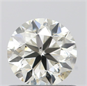 Natural Diamond 0.70 Carats, Round with Very Good Cut, K Color, VS2 Clarity and Certified by IGI