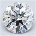 Natural Diamond 4.03 Carats, Round with Excellent Cut, D Color, SI1 Clarity and Certified by GIA