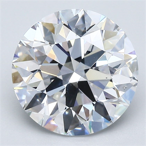 Picture of Natural Diamond 4.03 Carats, Round with Excellent Cut, D Color, SI1 Clarity and Certified by GIA