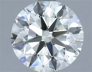 Picture of Natural Diamond 2.80 Carats, Round with Excellent Cut, J Color, VS2 Clarity and Certified by IGI