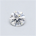 Natural Diamond 0.40 Carats, Round with Excellent Cut, E Color, SI1 Clarity and Certified by GIA