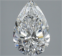 Natural Diamond 2.01 Carats, Pear with  Cut, D Color, VS1 Clarity and Certified by GIA