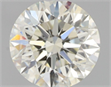 Natural Diamond 0.61 Carats, Round with Excellent Cut, J Color, VS2 Clarity and Certified by IGI