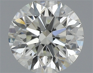 Picture of Natural Diamond 0.52 Carats, Round with Excellent Cut, K Color, VVS1 Clarity and Certified by GIA