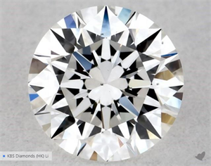 Picture of Natural Diamond 0.40 Carats, Round with Excellent Cut, E Color, VS1 Clarity and Certified by GIA