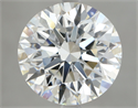 Natural Diamond 4.50 Carats, Round with Excellent Cut, J Color, VVS2 Clarity and Certified by IGI