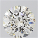 Natural Diamond 2.07 Carats, Round with Excellent Cut, J Color, VS2 Clarity and Certified by GIA