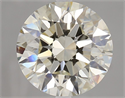 Natural Diamond 2.70 Carats, Round with Excellent Cut, J Color, VVS2 Clarity and Certified by IGI