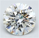 Natural Diamond 2.50 Carats, Round with Excellent Cut, I Color, I1 Clarity and Certified by GIA