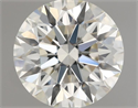 Natural Diamond 0.55 Carats, Round with Excellent Cut, K Color, VVS2 Clarity and Certified by GIA