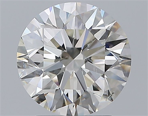 Picture of Natural Diamond 2.51 Carats, Round with Excellent Cut, I Color, SI2 Clarity and Certified by GIA