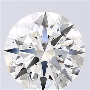 Picture of Natural Diamond 4.02 Carats, Round with Excellent Cut, K Color, SI1 Clarity and Certified by GIA