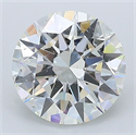 Natural Diamond 2.01 Carats, Round with Excellent Cut, J Color, SI1 Clarity and Certified by GIA