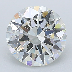 Picture of Natural Diamond 2.01 Carats, Round with Excellent Cut, J Color, SI1 Clarity and Certified by GIA