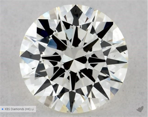 Picture of Natural Diamond 0.41 Carats, Round with Excellent Cut, J Color, VS2 Clarity and Certified by GIA