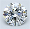 Natural Diamond 2.60 Carats, Round with Excellent Cut, H Color, VVS2 Clarity and Certified by GIA