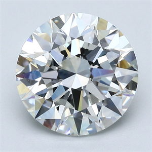 Picture of Natural Diamond 2.60 Carats, Round with Excellent Cut, H Color, VVS2 Clarity and Certified by GIA