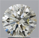 Natural Diamond 3.01 Carats, Round with Excellent Cut, K Color, VS1 Clarity and Certified by IGI