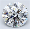 Natural Diamond 4.02 Carats, Round with Excellent Cut, D Color, SI2 Clarity and Certified by GIA