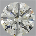 Natural Diamond 2.09 Carats, Round with Excellent Cut, J Color, VS2 Clarity and Certified by GIA