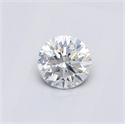 Natural Diamond 0.40 Carats, Round with Very Good Cut, F Color, I1 Clarity and Certified by GIA