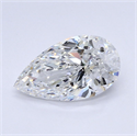 Natural Diamond 1.50 Carats, Pear with  Cut, D Color, SI2 Clarity and Certified by GIA