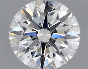 Picture of Natural Diamond 0.53 Carats, Round with Excellent Cut, J Color, VS1 Clarity and Certified by GIA