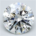 Natural Diamond 4.22 Carats, Round with Excellent Cut, H Color, SI1 Clarity and Certified by GIA