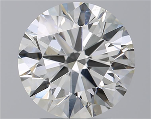 Picture of Natural Diamond 3.00 Carats, Round with Excellent Cut, J Color, SI2 Clarity and Certified by GIA