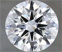 Natural Diamond 1.40 Carats, Round with Excellent Cut, E Color, VVS2 Clarity and Certified by GIA