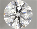 Natural Diamond 3.01 Carats, Round with Excellent Cut, E Color, SI2 Clarity and Certified by GIA