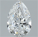 Natural Diamond 0.90 Carats, Pear with  Cut, D Color, VS2 Clarity and Certified by GIA