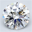 Natural Diamond 2.75 Carats, Round with Excellent Cut, E Color, VVS1 Clarity and Certified by GIA