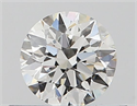 Natural Diamond 0.40 Carats, Round with Excellent Cut, H Color, VVS2 Clarity and Certified by GIA