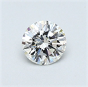 Natural Diamond 0.44 Carats, Round with Very Good Cut, H Color, VVS2 Clarity and Certified by GIA