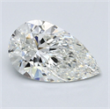 Natural Diamond 1.70 Carats, Pear with  Cut, H Color, VVS1 Clarity and Certified by GIA