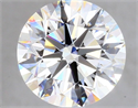 Natural Diamond 1.67 Carats, Round with Excellent Cut, H Color, FL Clarity and Certified by GIA