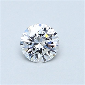 Picture of Natural Diamond 0.42 Carats, Round with Excellent Cut, D Color, VS2 Clarity and Certified by GIA