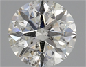 Natural Diamond 2.01 Carats, Round with Excellent Cut, H Color, I1 Clarity and Certified by GIA