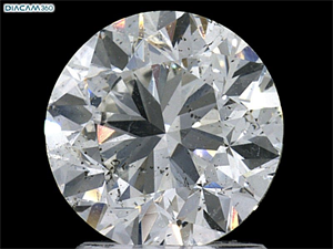 Picture of Natural Diamond 2.02 Carats, Round with Very Good Cut, I Color, SI2 Clarity and Certified by GIA