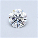 Natural Diamond 0.42 Carats, Round with Very Good Cut, D Color, SI1 Clarity and Certified by GIA