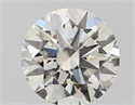 Natural Diamond 0.50 Carats, Round with Excellent Cut, J Color, VVS2 Clarity and Certified by GIA