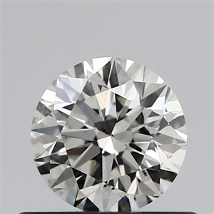 Picture of Natural Diamond 0.55 Carats, Round with Excellent Cut, K Color, VS2 Clarity and Certified by GIA