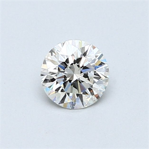 Picture of Natural Diamond 0.44 Carats, Round with Excellent Cut, H Color, IF Clarity and Certified by GIA